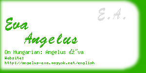 eva angelus business card